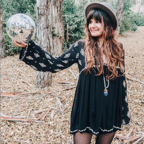 Free People Tunic Dress with Bell Sleeves - Picture 3 of 4